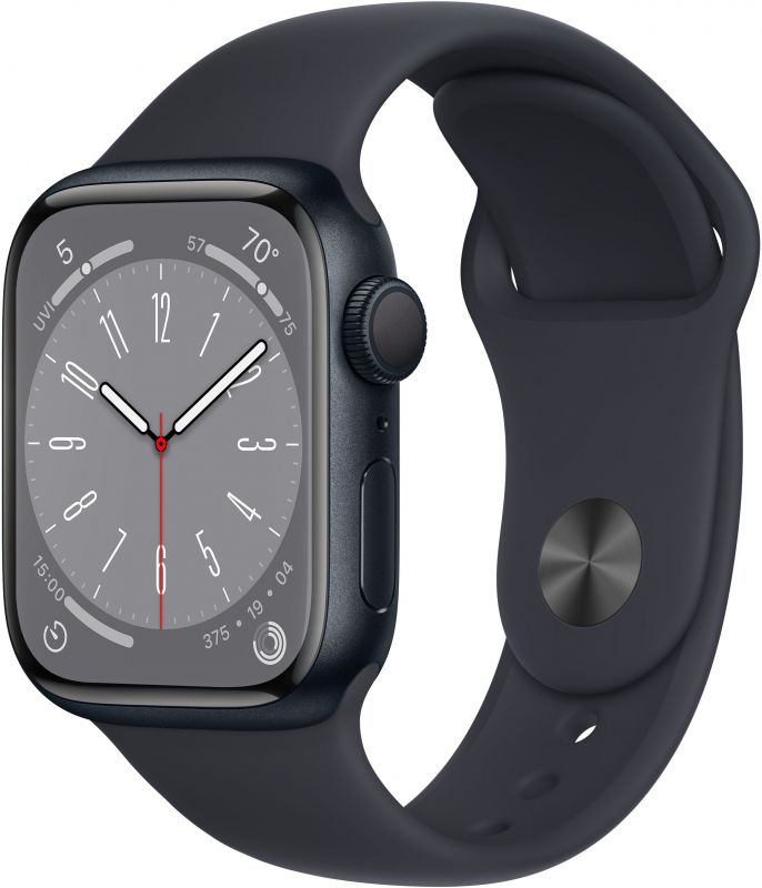 картинка Apple Watch SE 2022, 40 мм, цвет корпуса темная ночь, ремешок цвета темная ночь, размер M/L от маркетплейса TEMA.shop