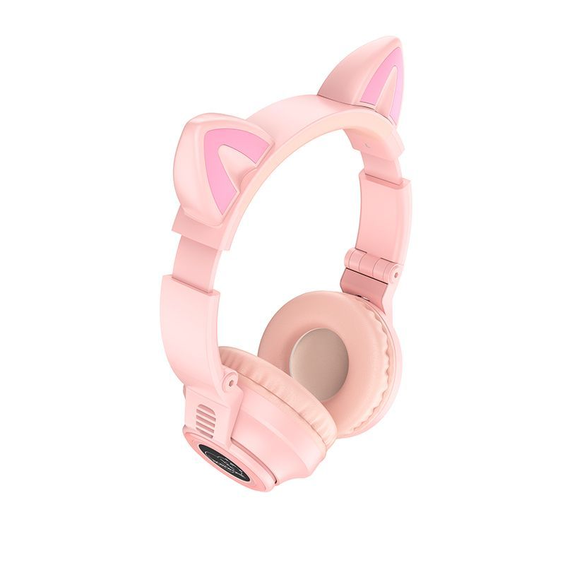 картинка Borofon CAT EAR BO18 Headphones, розовый от маркетплейса TEMA.shop