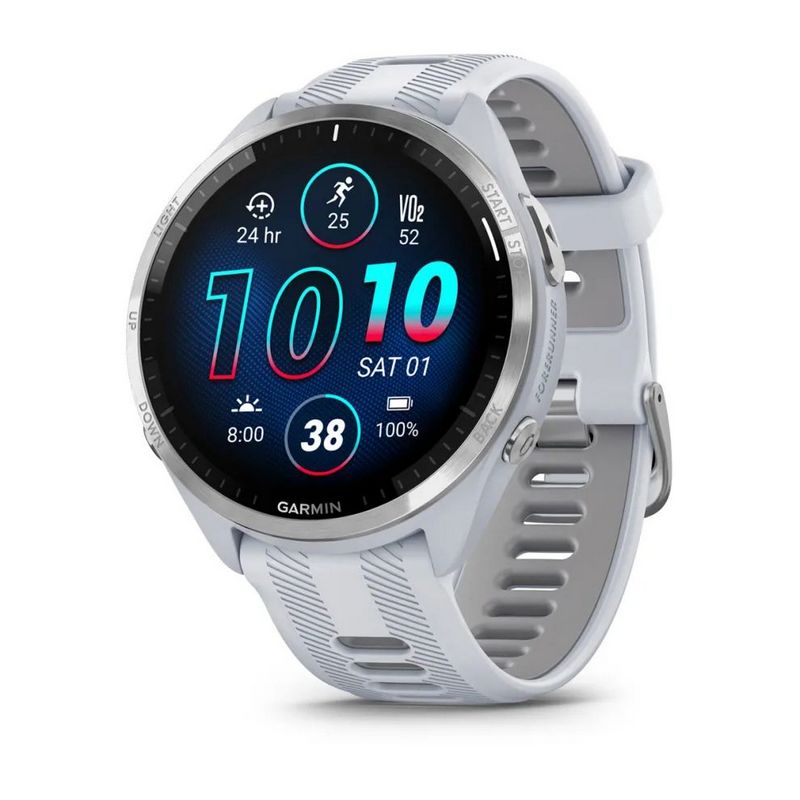 картинка Garmin Forerunner 965, 47.2 мм, цвет корпуса белый с ремешком белово цвета от маркетплейса TEMA.shop