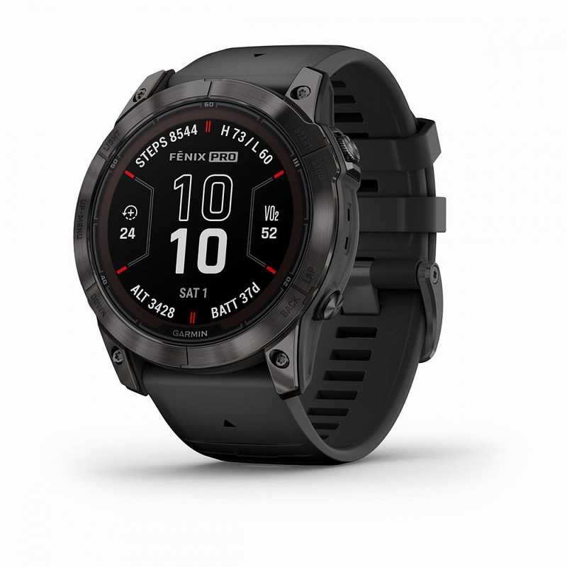 картинка Garmin Fenix 7X Pro Sapphire Solar, 51 мм, цвет корпуса угольно-серый, ремешок черного цвета от маркетплейса TEMA.shop