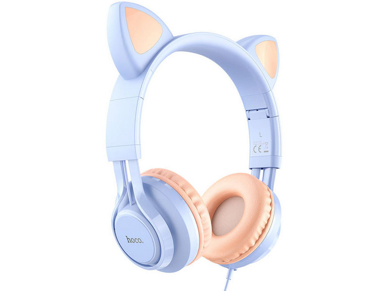 картинка Hoco W36 Cat Ear BT Headphones, синий от маркетплейса TEMA.shop