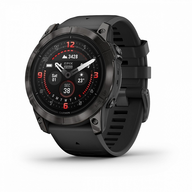 картинка Garmin Epix Pro (Gen 2), Sapphire, 51 мм, цвет корпуса угольно-серый, ремешок черного цвета от маркетплейса TEMA.shop