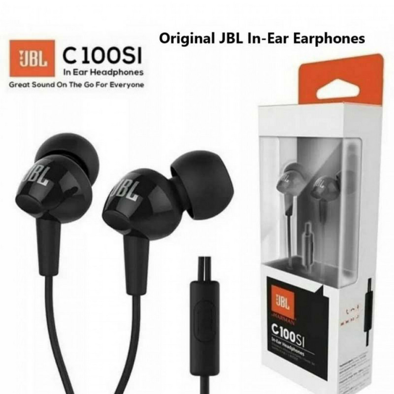 картинка JBL C100SI In-Ear Headphones, черный от маркетплейса TEMA.shop