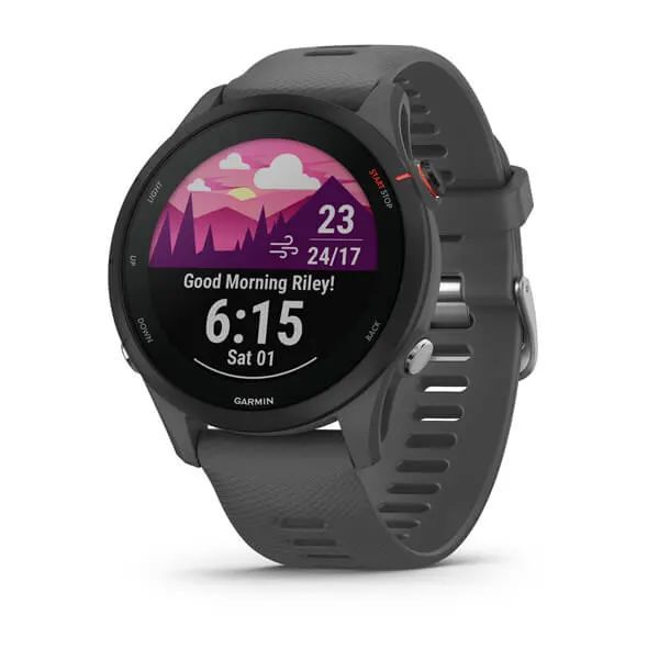 картинка Garmin Forerunner 255, 45 мм, цвет корпуса серый с темно-серым ремешком от маркетплейса TEMA.shop