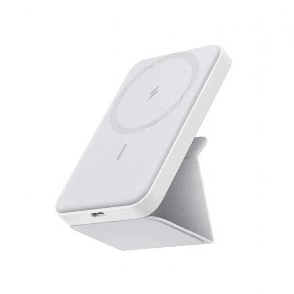 картинка Anker MagGo Power Bank 5000mAh, 7.5W, Stand, (A1614), белый от маркетплейса TEMA.shop