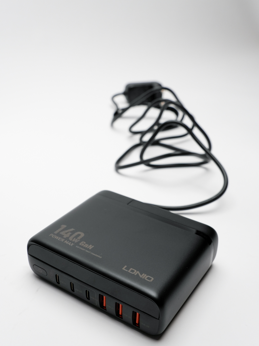 картинка Сетевое зарядное устройство LDNIO 140W GaN от маркетплейса TEMA.shop
