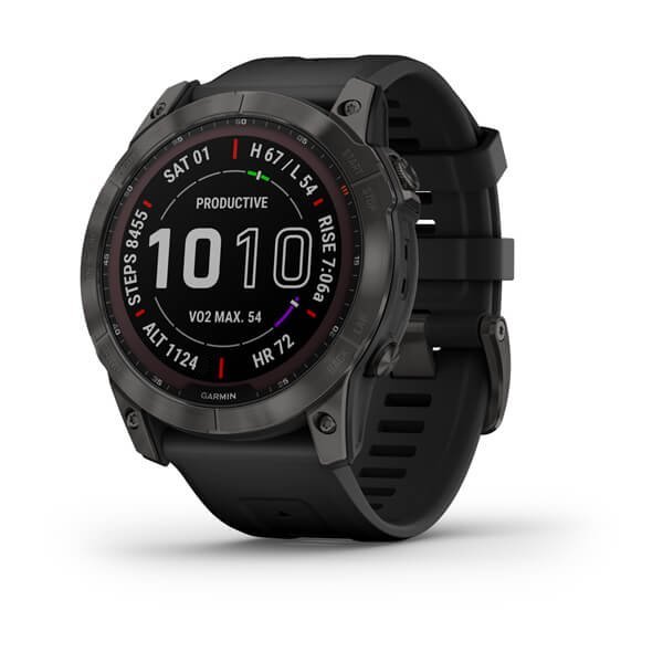картинка Garmin Fenix 7X Sapphire Solar, 51 мм, цвет корпуса угольно-серый, ремешок черного цвета от маркетплейса TEMA.shop