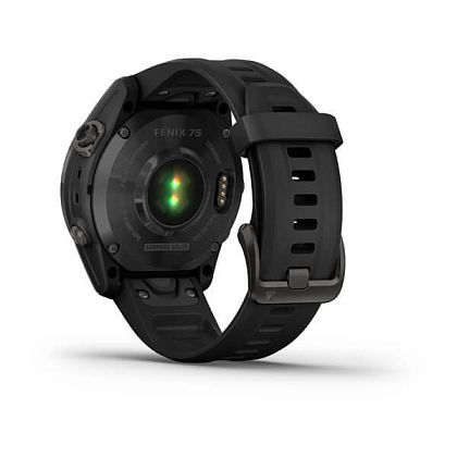 картинка Garmin Fenix 7S Sapphire Solar, 42 мм, цвет корпуса угольно-серый, ремешок черного цвета от маркетплейса TEMA.shop 5