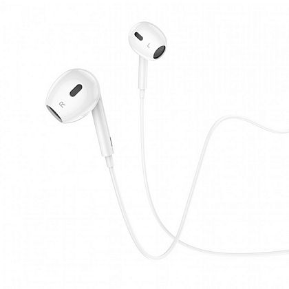 картинка Hoco M1 Max crystal earphones for iP with mic, с lightning разъемом, белый от маркетплейса TEMA.shop 6