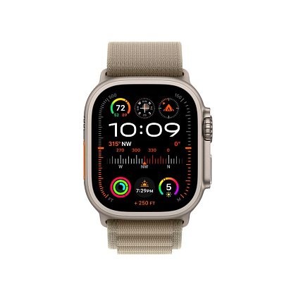 картинка Apple Watch Ultra 2 GPS + Cellular, 49 мм, корпус из титана, ремешок оливкового цвета, размер S от маркетплейса TEMA.shop 2