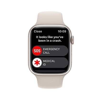 картинка Apple Watch Series 8, 45 мм, цвет корпуса сияющая звезда, ремешок цвета сияющая звезда, размер S/M от маркетплейса TEMA.shop 5