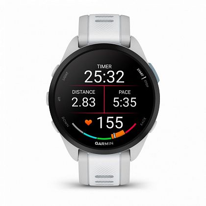 картинка Garmin Forerunner 165 Music, 43 мм, цвет корпуса белый с серым ремешком от маркетплейса TEMA.shop 3