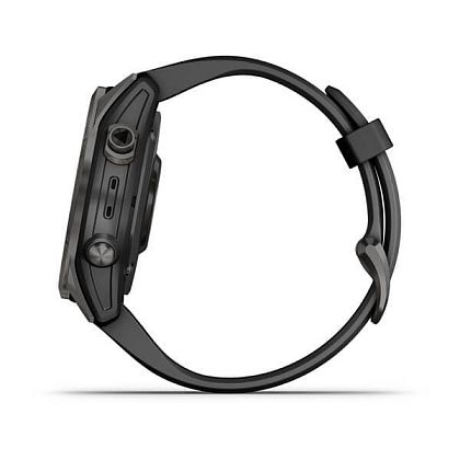 картинка Garmin Fenix 7S Sapphire Solar, 42 мм, цвет корпуса угольно-серый, ремешок черного цвета от маркетплейса TEMA.shop 6