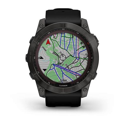 картинка Garmin Fenix 7X Sapphire Solar, 51 мм, цвет корпуса угольно-серый, ремешок черного цвета от маркетплейса TEMA.shop 4