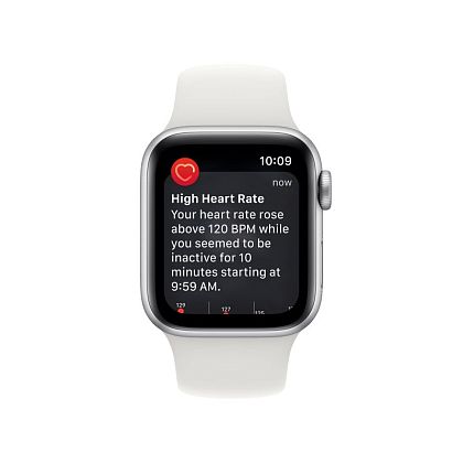 картинка Apple Watch SE 2022, 40 мм, корпус серебристого цвета, ремешок белого цвета, размер S/M от маркетплейса TEMA.shop 7