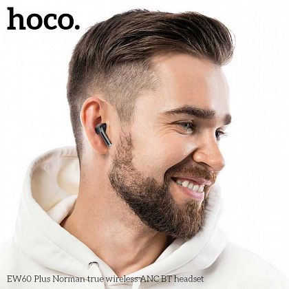 картинка Hoco EW60 Plus Norman true wireless ANC BT Headset, черный от маркетплейса TEMA.shop 3