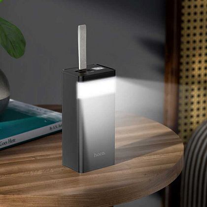 картинка Hoco J86 40000mAh PowerMaster Power Bank, 2xU+C, QC+PD, SCP 22.5W, LED, черный от маркетплейса TEMA.shop 2