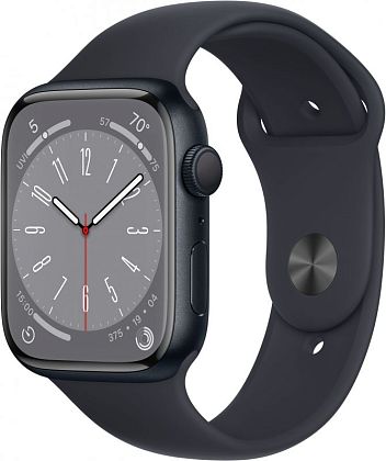 картинка Apple Watch Series 8, 41 мм, цвет корпуса темная ночь, ремешок цвета темная ночь, размер M/L от маркетплейса TEMA.shop 1