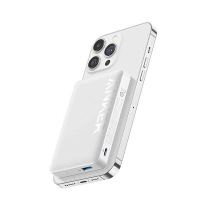 картинка Anker 334 MagGo Battery (PowerCore 10k) Power Bank, Qi 7.5W, PD20W, QC18W, белый от маркетплейса TEMA.shop 1
