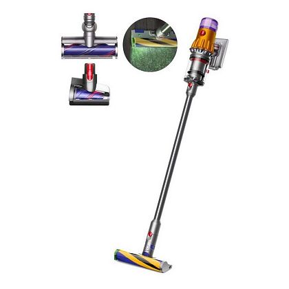 картинка Ручной беспроводной вертикальный Dyson V12 Detect Slim Absolute, желтый/никель от маркетплейса TEMA.shop 3