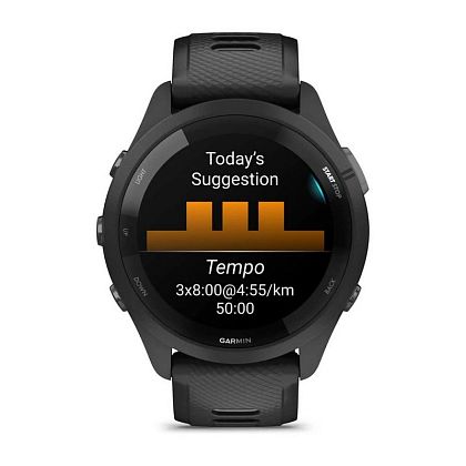 картинка Garmin Forerunner 265, 45 мм, цвет корпуса черный с ремешком черно-серого цвета от маркетплейса TEMA.shop 4