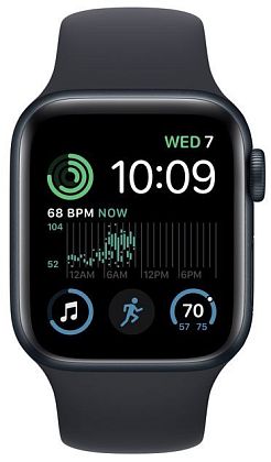 картинка Apple Watch SE 2022, 40 мм, цвет корпуса серый космос, ремешок цвета темная ночь, размер M/L от маркетплейса TEMA.shop 2