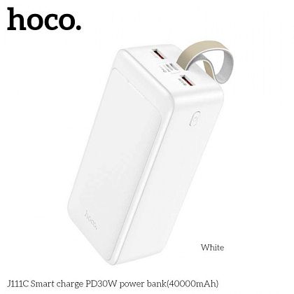 картинка Hoco J111C 40000mAh Smart Charge PD30W+QC3.0+HW22.5W Power Bank, белый от маркетплейса TEMA.shop 1