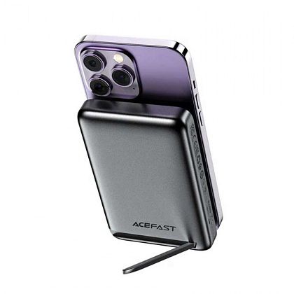 картинка AceFast M6 PWRup I Magnetic Wireless Charging Power Bank 10000mAh, Qi 15W, PD 20W, черный от маркетплейса TEMA.shop 3