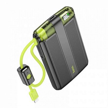 картинка Hoco J127 Mecha 10000mAh Power Bank, QC3.0, PD20W, LED, build-in C&L cables, черный от маркетплейса TEMA.shop 3