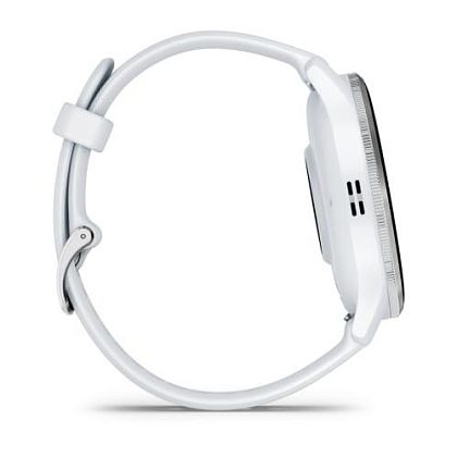 картинка Garmin Venu 3, 45 мм, корпус и ремешок белого цвета, безель серебристый от маркетплейса TEMA.shop 3