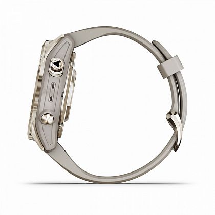 картинка Garmin Fenix 7S Pro Sapphire Solar, 42 мм, золотистый корпус, ремешок светло-песочного цвета от маркетплейса TEMA.shop 4