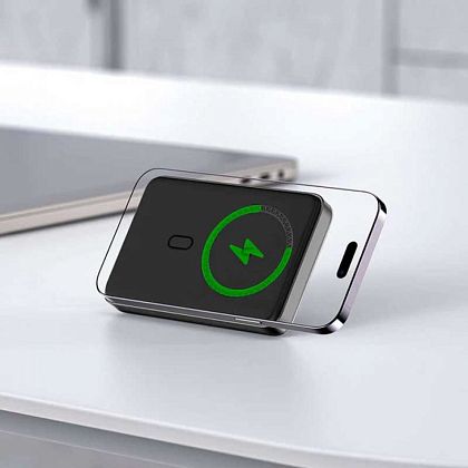 картинка AceFast M6 PWRup I Magnetic Wireless Charging Power Bank 10000mAh, Qi 15W, PD 20W, черный от маркетплейса TEMA.shop 7