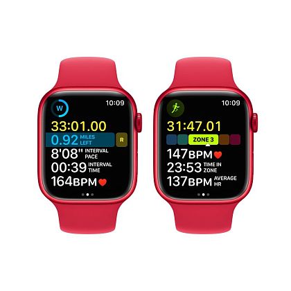 картинка Apple Watch Series 8, 45 мм, цвет корпуса красный, ремешок красного цвета, размер M/L от маркетплейса TEMA.shop 7