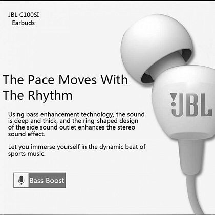 картинка JBL C100SI In-Ear Headphones, белый от маркетплейса TEMA.shop 6
