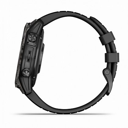 картинка Garmin Fenix 7 Pro Sapphire Solar, 47 мм, цвет корпуса угольно-серый с черным ремешком от маркетплейса TEMA.shop 7