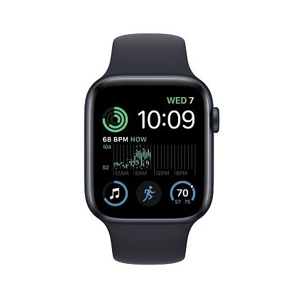 картинка Apple Watch SE 2022, 44 мм, цвет корпуса темная ночь, ремешок цвета темная ночь, размер S/M от маркетплейса TEMA.shop 2