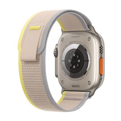 картинка Apple Watch Ultra GPS + Cellular, 49 мм, корпус из титана, ремешок бежево-желтого цвета, размер S/M от маркетплейса TEMA.shop 3