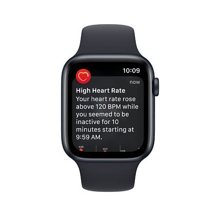 картинка Apple Watch SE 2022, 44 мм, цвет корпуса темная ночь, ремешок цвета темная ночь, размер S/M от маркетплейса TEMA.shop 5