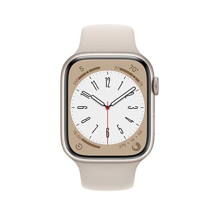 картинка Apple Watch Series 8, 45 мм, цвет корпуса сияющая звезда, ремешок цвета сияющая звезда, размер M/L от маркетплейса TEMA.shop 3