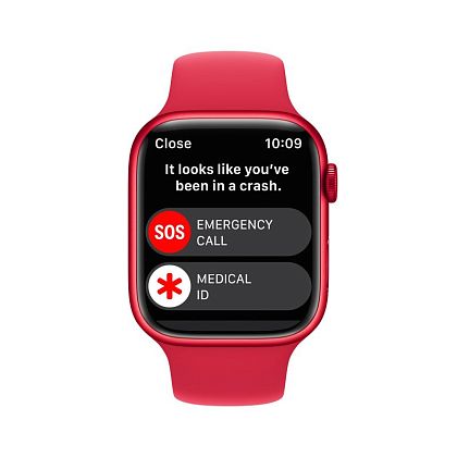 картинка Apple Watch Series 8, 45 мм, цвет корпуса красный, ремешок красного цвета, размер M/L от маркетплейса TEMA.shop 6