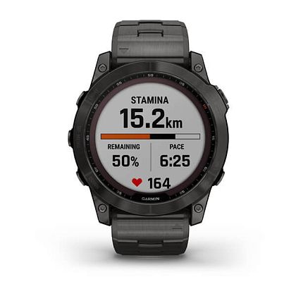 картинка Garmin Fenix 7X Sapphire Solar, 51 мм, цвет корпуса угольно-серый, браслет от маркетплейса TEMA.shop 1