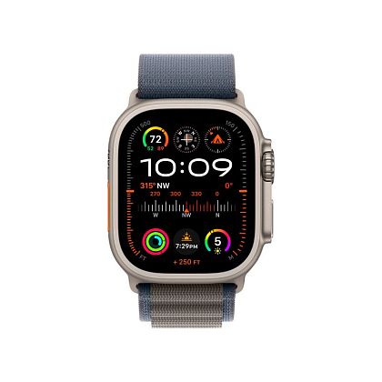 картинка Apple Watch Ultra 2 GPS + Cellular, 49 мм, корпус из титана, ремешок синего цвета, размер L от маркетплейса TEMA.shop 2