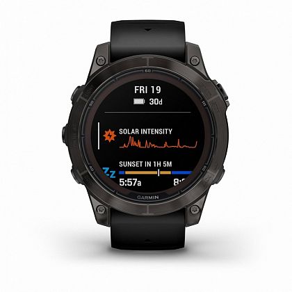 картинка Garmin Fenix 7 Pro Sapphire Solar, 47 мм, цвет корпуса угольно-серый с черным ремешком от маркетплейса TEMA.shop 2