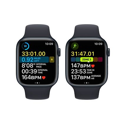картинка Apple Watch Series 8, 41 мм, цвет корпуса темная ночь, ремешок цвета темная ночь, размер M/L от маркетплейса TEMA.shop 7