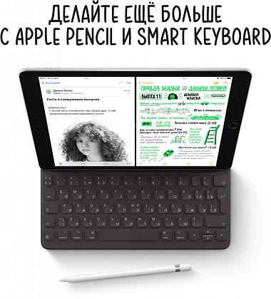 картинка Apple iPad 10,2" (2021) Wi-Fi + Cellular 256 ГБ, серебристый от маркетплейса TEMA.shop 15