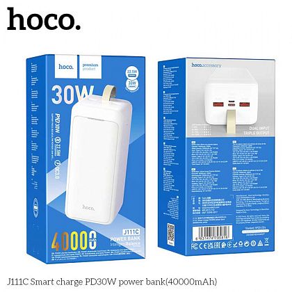 картинка Hoco J111C 40000mAh Smart Charge PD30W+QC3.0+HW22.5W Power Bank, белый от маркетплейса TEMA.shop 2