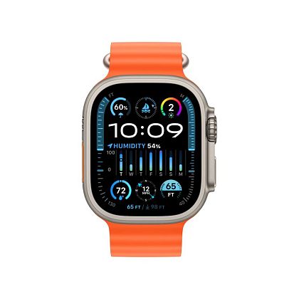 картинка Apple Watch Ultra 2 GPS + Cellular, 49 мм, корпус из титана, ремешок оранжевого цвета от маркетплейса TEMA.shop 2