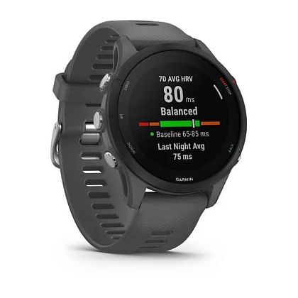 картинка Garmin Forerunner 255, 45 мм, цвет корпуса серый с темно-серым ремешком от маркетплейса TEMA.shop 2