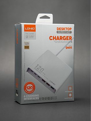 картинка Сетевая зарядная станция LDNIO 120W GaN от маркетплейса TEMA.shop 2