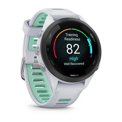 картинка Garmin Forerunner 265S, 41 мм, цвет корпуса белый с ремешком бело-салатового цвета от маркетплейса TEMA.shop 2